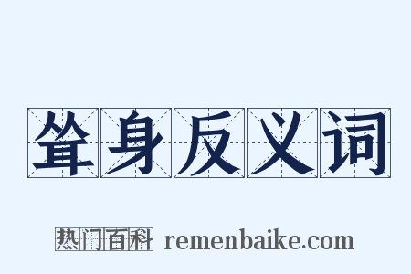 耸身反义词是什么意思的图片